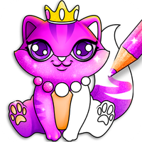 Glitter Kitty Cats Coloring