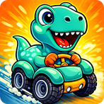 Dino racing Car games for kids
