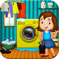 Mommy Laundry Shop Games