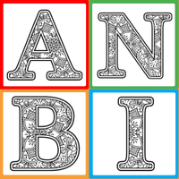 Coloring Alfabet Mandala