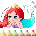 Mermaid Coloring Book Gradient