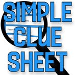 Simple Clue Sheet (Cluedo)