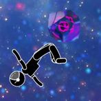 Astronaut Stickman in a Space 