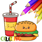 Fast Foods Cartoon - Coloring