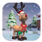 Temple Deer Snowy Run