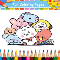 Kpop Kawaii Coloring Book