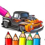 Hotrod car coloring