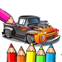 Hotrod car coloring