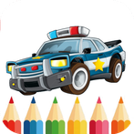 Police car coloring game