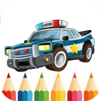 Police car coloring game