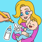 Draw Happy Baby : Puzzle Game