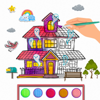 Color By Number Home Coloring