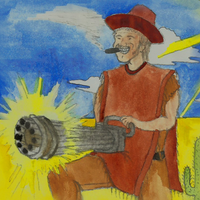Cowboy with a Gatling Gun