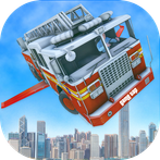 Flying Robot Fire Truck Game