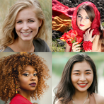 Beautiful Faces Tangram Puzzle