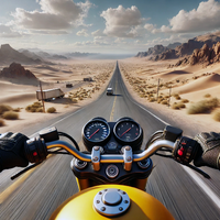 Highway Bike Traffic Rider