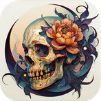 Dark Skeleton Color by number