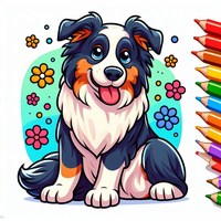 Border Collie Lovely Coloring