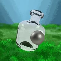 Cast Steel Against Glass