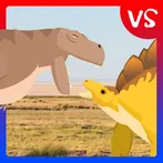 T-Rex Fights Stegosaurus