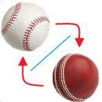 Combo:baseball & cricket ball