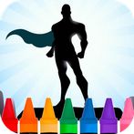 coloring Flying Superhero