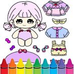 Dress Up Games Coloring Gliter