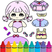 Dress Up Games Coloring Gliter