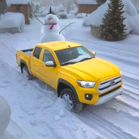 Winter Snow Pickup Truck Drive