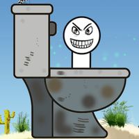 Stickman merge hero to toilet