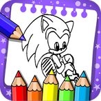 sonni coloring the hedgehog's