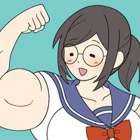 Muscle Girl protects Ren-kun!