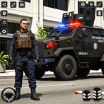 US Police Car Driving City 3D