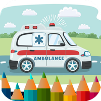 ambulance coloring book