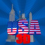 USA cities 3D: geography quiz,