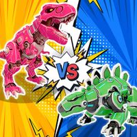 Robot Dinosaur Fight Battle