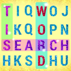 Word Search Glitter Puzzle