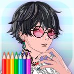 Kawaii Anime Boy Coloring Book