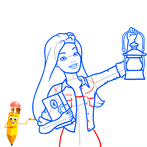 How to draw Barbi