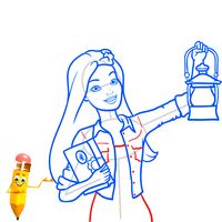 How to draw Barbi