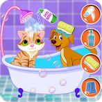 Pets Dress up Wash Salon Games