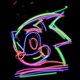 Neon Glow Sonica drawing kids