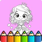 coloring rainbow princess
