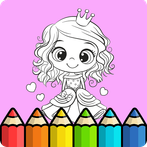 coloring rainbow princess