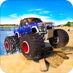 Water Surfing Monster Truck 3d
