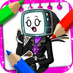 TV Woman Toilet TITAN coloring