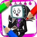 TV Woman Toilet TITAN coloring