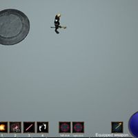 Witch fighting with death