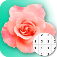 Flowers Pixel: Color By Number
