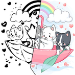 Cute Cats Coloring Book